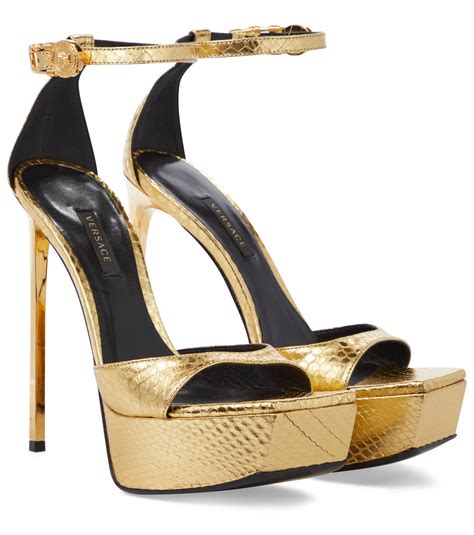 versace safety pin platform sandals